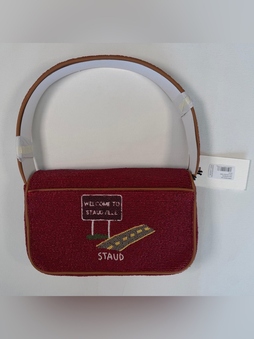 STAUD Tommy Beaded Bag in Folk Town NWT - Picture 8 of 11